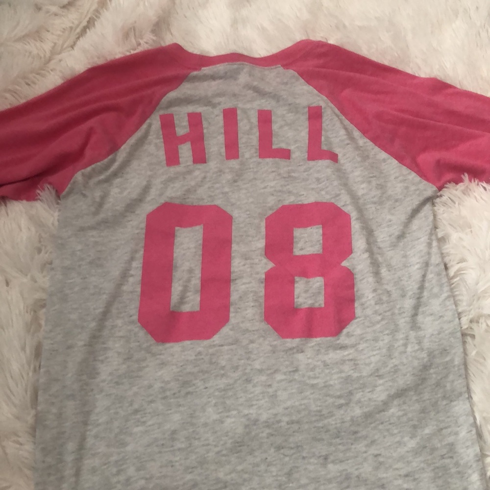 Pink Sherri Hill long sleeve  t-shirt.